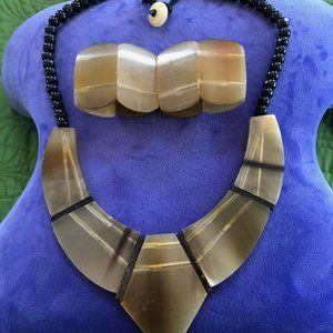 NWOT! Buffalo Horn Necklace & Bracelet